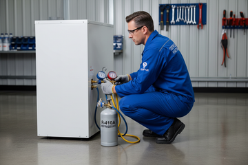 空调维修人员更换制冷剂